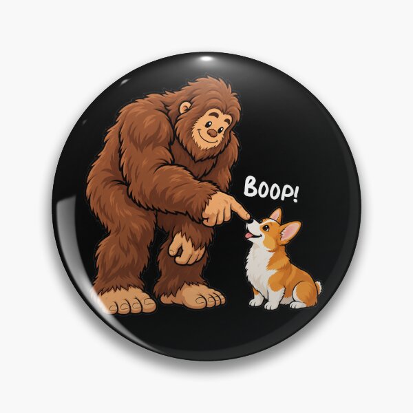 Item preview, Bigfoot and Pembroke Welsh Corgi Boop Fun Design Sasquatch designed and sold by rafaeltto.