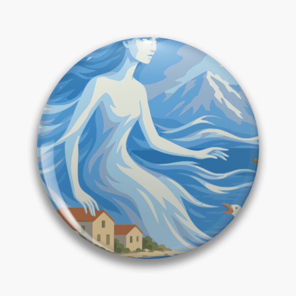 Item preview, Daughter of the Bura Art, Adriatic Coastal Print, Mediterranean Woman Art, Croatian Seaside Print, Blue Coastal Decor designed and sold by Studio pod Burom.