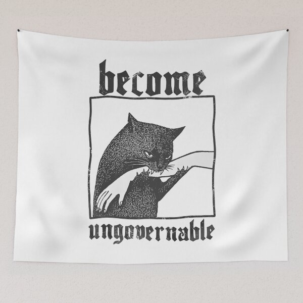 Item preview, Become Ungovernable - Cat Biting Hand designed and sold by Ibrahimott.