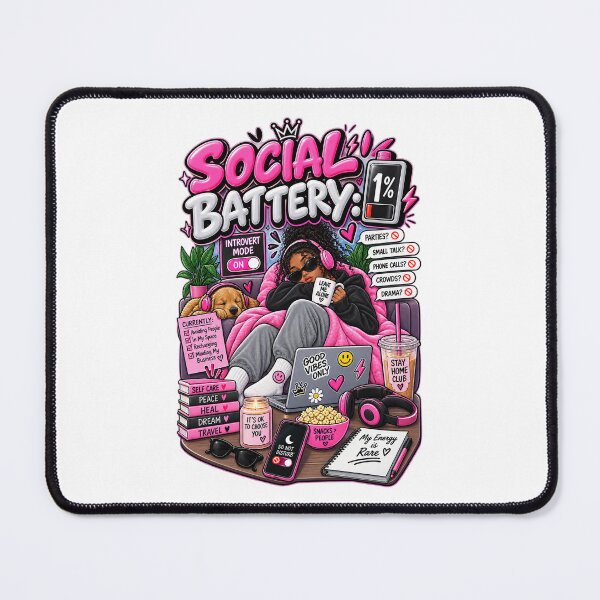 Item preview, Social Battery 1% – Funny Introvert Gen Z Design designed and sold by BilcoStillbaze.