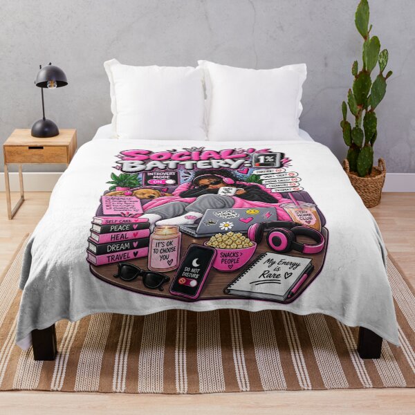 Item preview, Social Battery 1% – Funny Introvert Gen Z Design designed and sold by BilcoStillbaze.