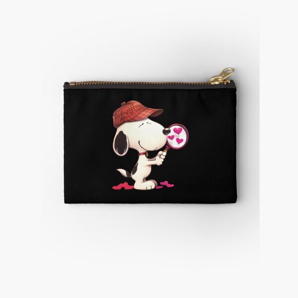 Item preview, Detective Snoopy Magnifying Glass Pink Hearts Valentine designed and sold by Dravienart.