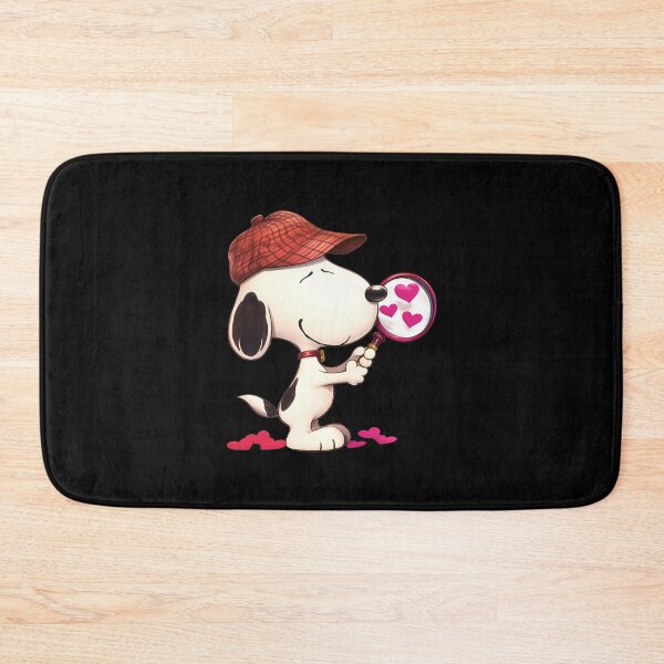 Item preview, Detective Snoopy Magnifying Glass Pink Hearts Valentine designed and sold by Dravienart.