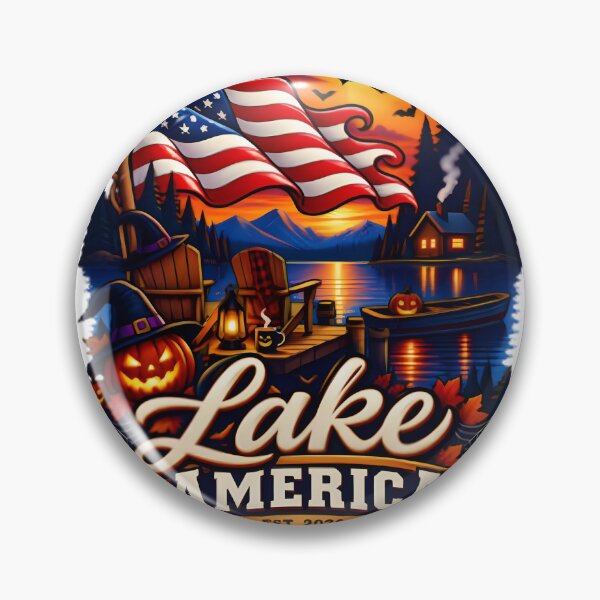 Item preview, Spooky Lake America Halloween Night Design with Haunted Vibes designed and sold by shahroozj.