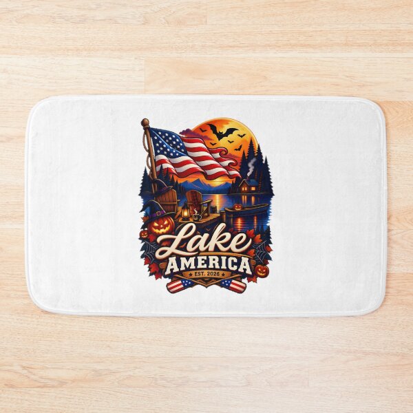 Item preview, Spooky Lake America Halloween Night Design with Haunted Vibes designed and sold by shahroozj.