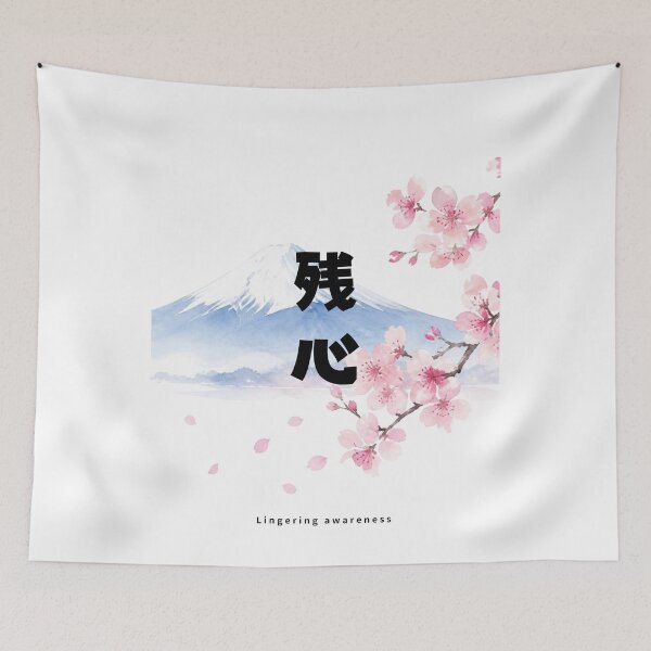 Item preview, Zanshin - Lingering Awareness | Mount Fuji & Cherry Blossom | Japanese Design designed and sold by JapanMemoir.