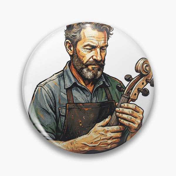 Item preview, Luthier Portrait With Scroll designed and sold by eduardoroa22.