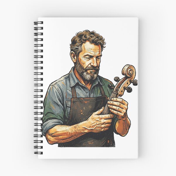 Item preview, Luthier Portrait With Scroll designed and sold by eduardoroa22.