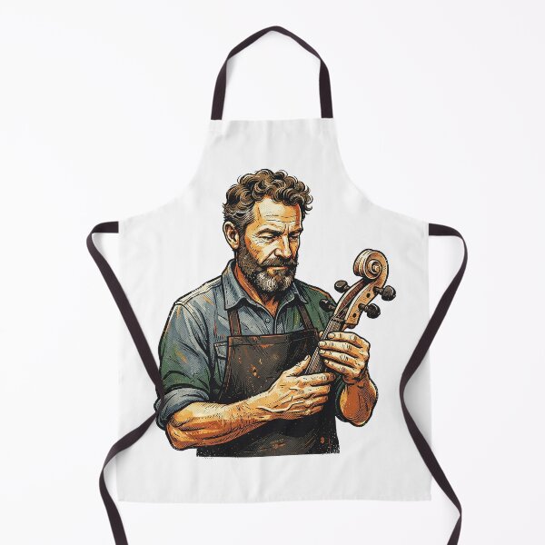 Item preview, Luthier Portrait With Scroll designed and sold by eduardoroa22.