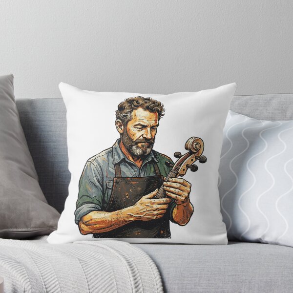 Item preview, Luthier Portrait With Scroll designed and sold by eduardoroa22.