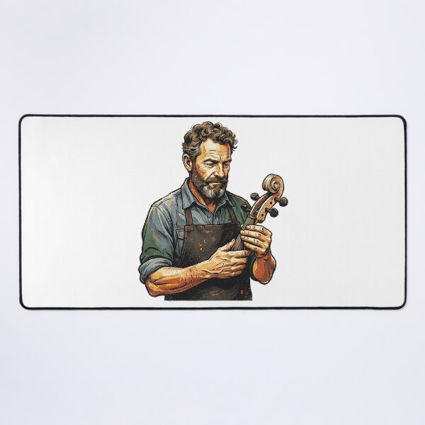 Item preview, Luthier Portrait With Scroll designed and sold by eduardoroa22.