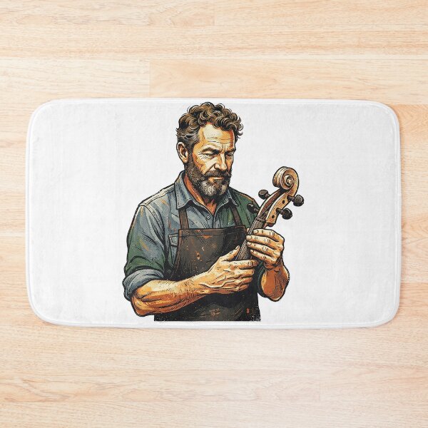 Item preview, Luthier Portrait With Scroll designed and sold by eduardoroa22.