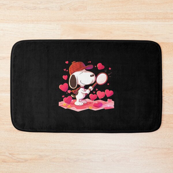 Item preview, Detective Snoopy Magnifying Glass Floating Pink Hearts Valentine designed and sold by Dravienart.