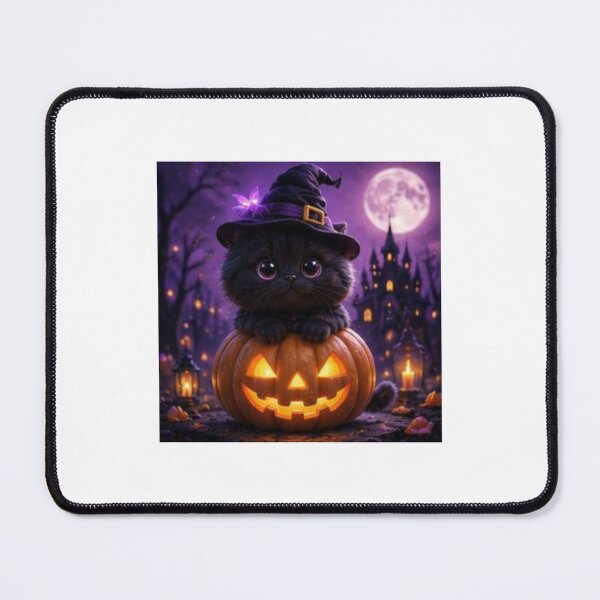 Item preview, Witch Cat in Halloween Pumpkin designed and sold by ThilankaDesign.