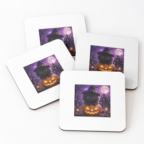 Item preview, Witch Cat in Halloween Pumpkin designed and sold by ThilankaDesign.