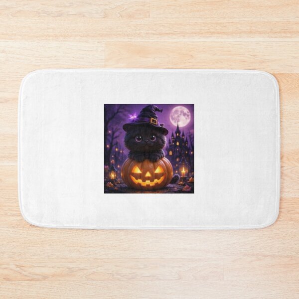 Item preview, Witch Cat in Halloween Pumpkin designed and sold by ThilankaDesign.