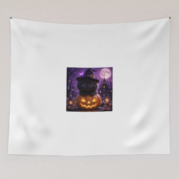 Item preview, Witch Cat in Halloween Pumpkin designed and sold by ThilankaDesign.