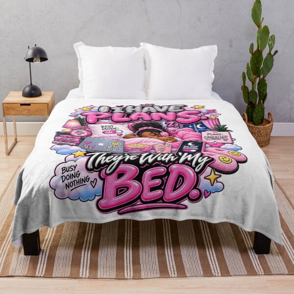Item preview, I Have Plans They’re With My Bed – Funny Cozy Y2K Design designed and sold by BilcoStillbaze.