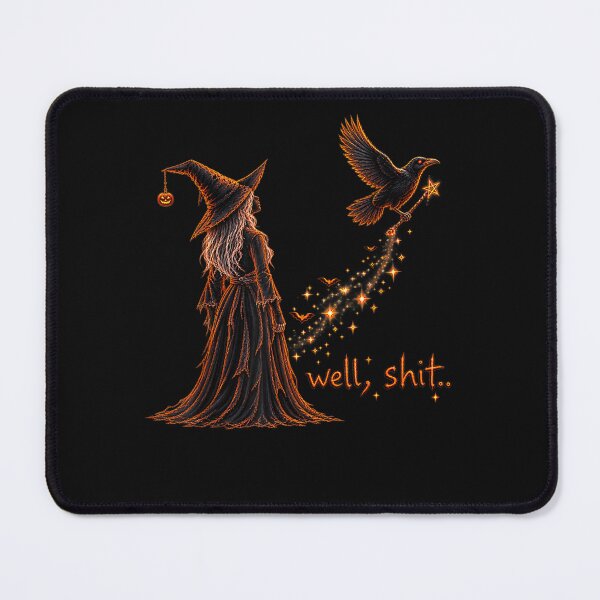 Item preview, Well Shit Funny Witch Crow Magic Wand Halloween Spooky designed and sold by ArtByimamS.