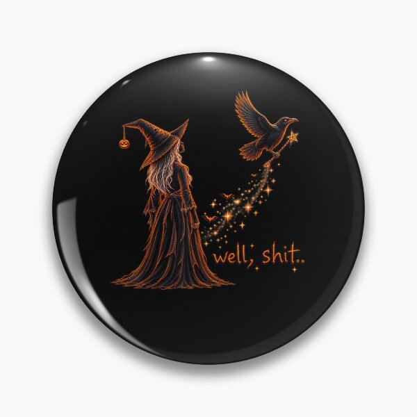 Item preview, Well Shit Funny Witch Crow Magic Wand Halloween Spooky designed and sold by ArtByimamS.