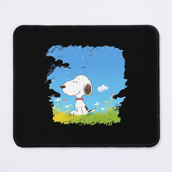 Item preview, Snoopy Sitting In Sunny Flower Meadow Blue Sky Spring Summer designed and sold by Dravienart.