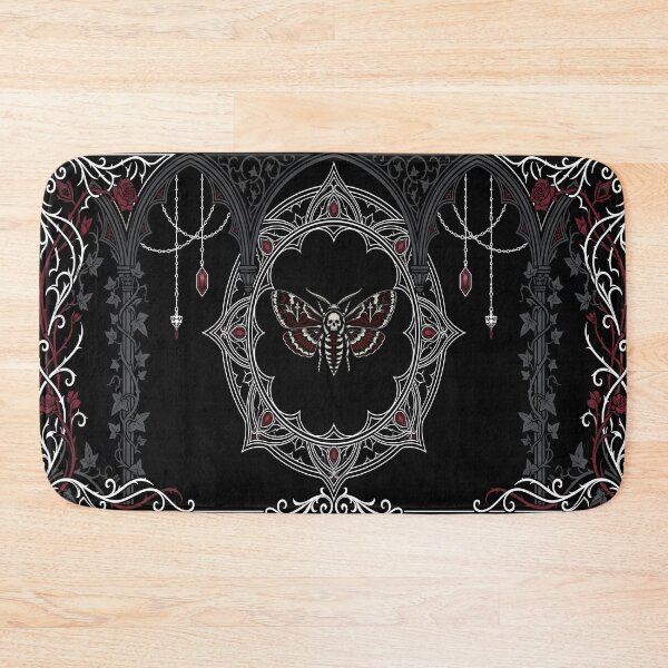 Item preview, Goth Aesthetic Skull & Crimson Rose - Cute But Psycho Vintage Dark Art   designed and sold by DesignStudio-JM.