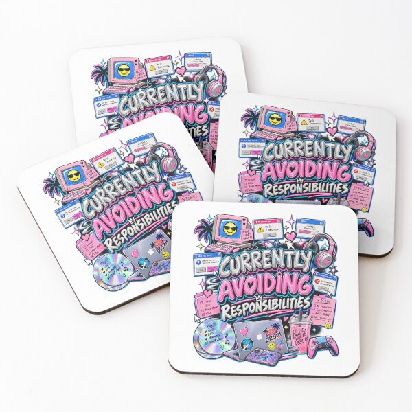 Item preview, Currently Avoiding Responsibilities – Funny Y2K Retro Design designed and sold by BilcoStillbaze.
