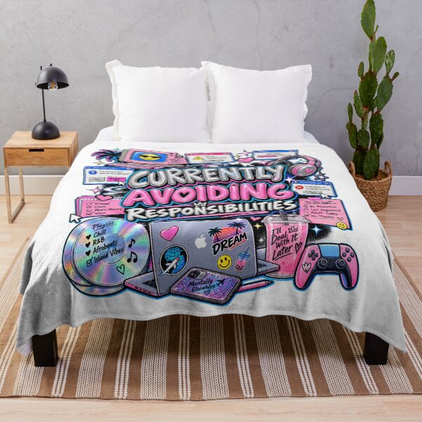 Item preview, Currently Avoiding Responsibilities – Funny Y2K Retro Design designed and sold by BilcoStillbaze.