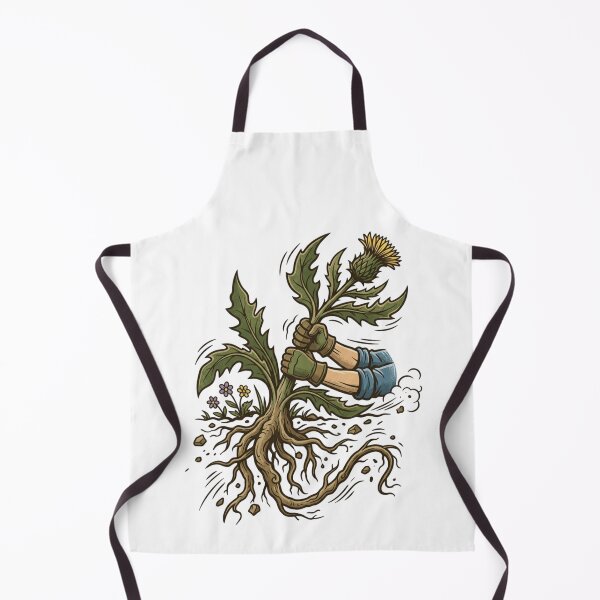 Item preview, Thistle Weed Pulling Taproot Vintage Woodcut Gardener Art designed and sold by mood-draftsman.