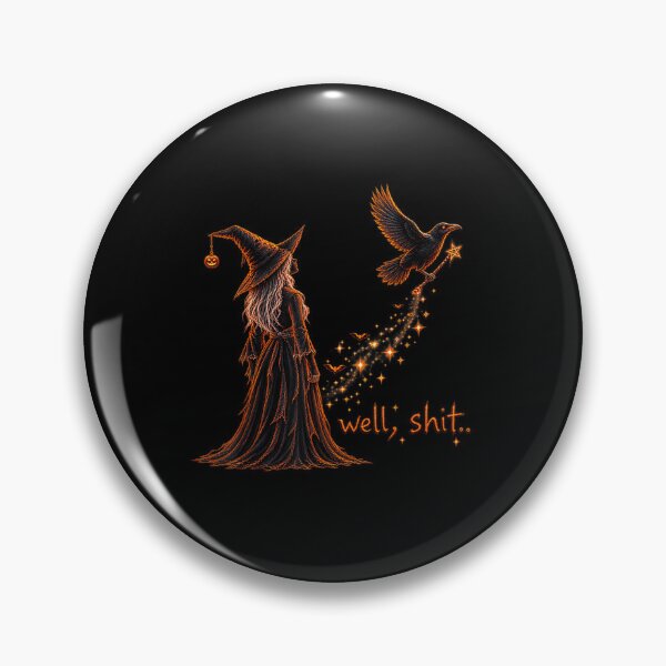 Item preview, Well Shit Funny Witch Crow Magic Wand Halloween Spooky designed and sold by leevekaArt.