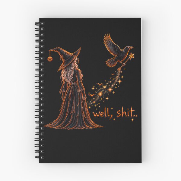 Item preview, Well Shit Funny Witch Crow Magic Wand Halloween Spooky designed and sold by leevekaArt.