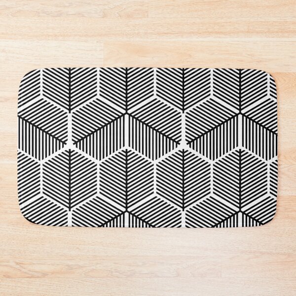 Item preview, Geometric 3D Optical Illusion Line Art Cube Pattern designed and sold by Sybille-Yates.