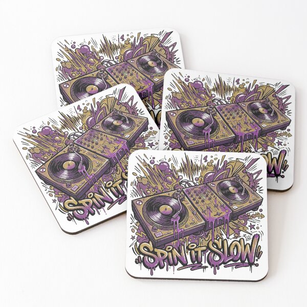 Item preview, Spin It Slow — DJ Turntable Graffiti designed and sold by hamza19911991.