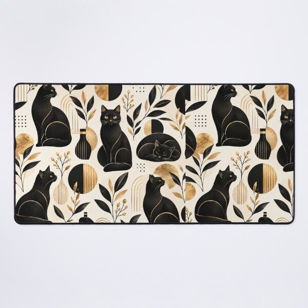 Item preview, Abstract Scandinavian Cat Silhouettes Floral Cat Design designed and sold by Aramdesing.