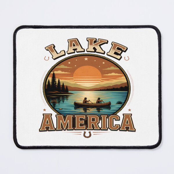 Item preview, Scenic Lake America Landscape Nature Illustration Art designed and sold by shahroozj.
