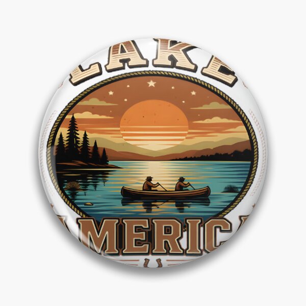 Item preview, Scenic Lake America Landscape Nature Illustration Art designed and sold by shahroozj.