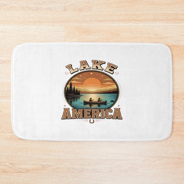 Item preview, Scenic Lake America Landscape Nature Illustration Art designed and sold by shahroozj.
