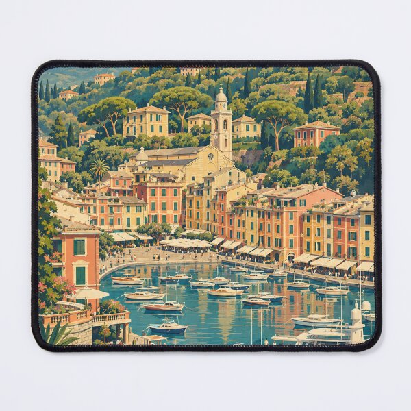 Item preview, Portofino photograph I took reimagined into a vintage style retro artwork designed and sold by Andiamo-Amigos.