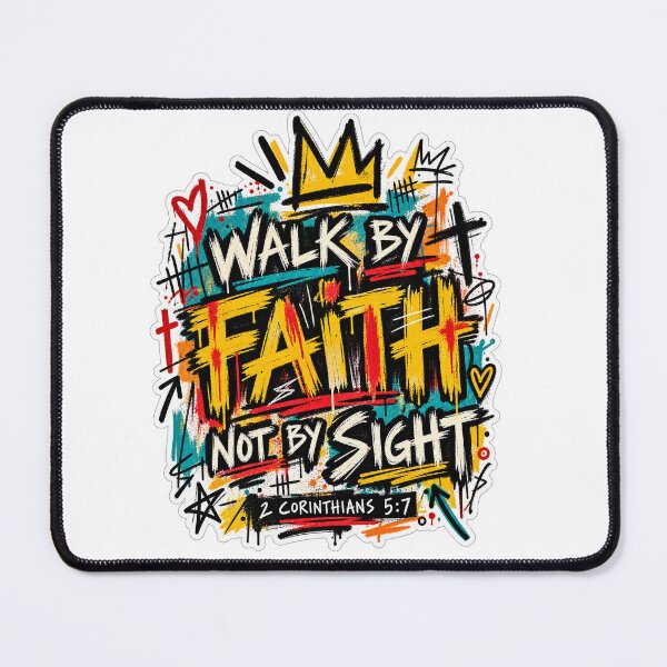 Item preview, Walk by Faith Not by Sight Christian Graffiti Art designed and sold by tonyartprints.