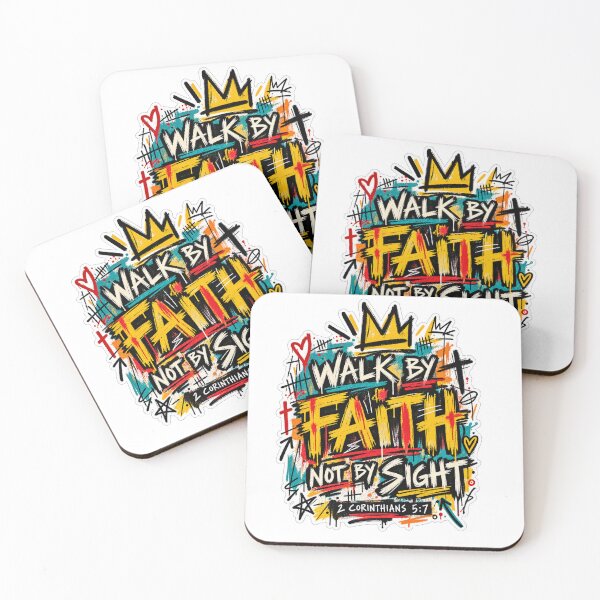 Item preview, Walk by Faith Not by Sight Christian Graffiti Art designed and sold by tonyartprints.