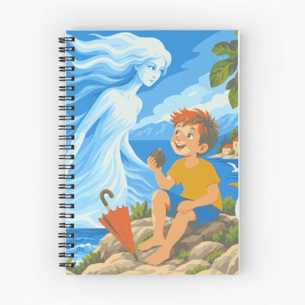 Item preview, A Gift from the Bura Wall Art, Adriatic Coastal Print, Mediterranean Folk Art, Whimsical Boy Illustration, Croatian Seaside Decor designed and sold by Studio pod Burom.
