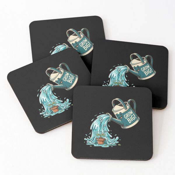 Item preview, Grow Big Funny Overwatering Plant Drowning Watering Can Comic Art designed and sold by mood-draftsman.