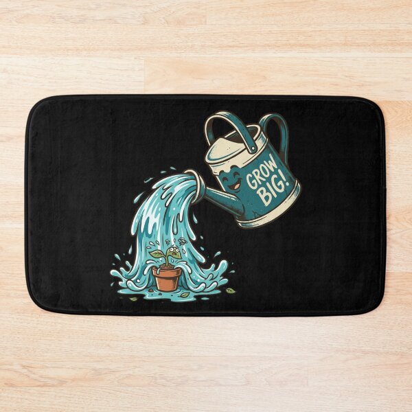 Item preview, Grow Big Funny Overwatering Plant Drowning Watering Can Comic Art designed and sold by mood-draftsman.