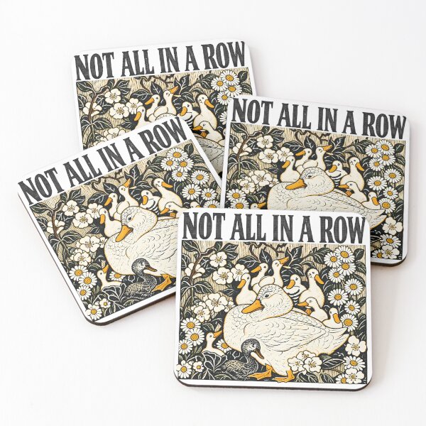 Item preview, Not in A Row - Funny Duck Lover Retro Farm Animal Floral Duck Family Natur designed and sold by Rtcraftani.