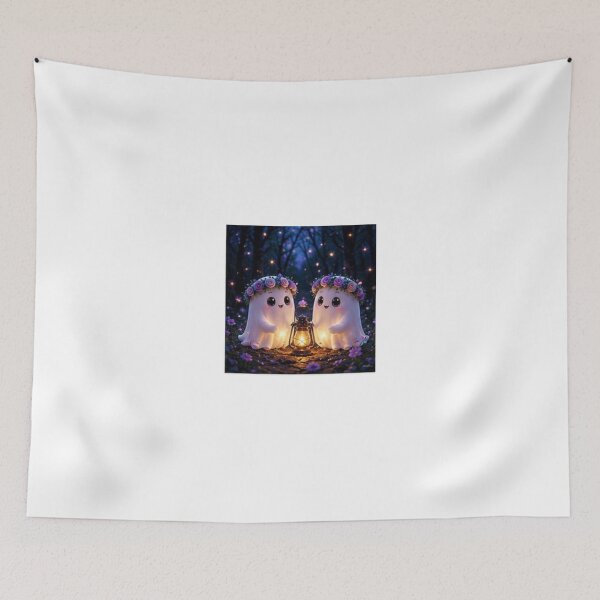 Item preview, Cute Ghost Friends with Magic Lantern designed and sold by ThilankaDesign.