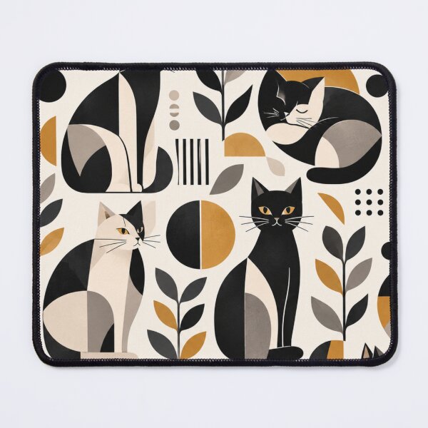 Item preview,  Abstract Scandinavian Cat Silhouettes Floral Cat Design designed and sold by Aramdesing.
