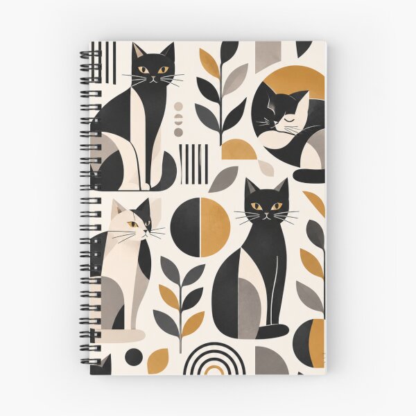 Item preview, Abstract Scandinavian Cat Silhouettes Floral Cat Design designed and sold by Aramdesing.