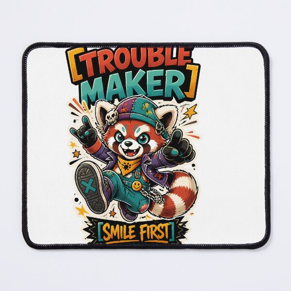 Item preview, Trouble Maker Red Panda Cartoon Mascot Graphic designed and sold by InkDriveStudio.
