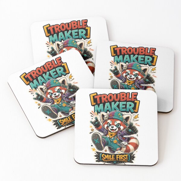 Item preview, Trouble Maker Red Panda Cartoon Mascot designed and sold by InkDriveStudio.
