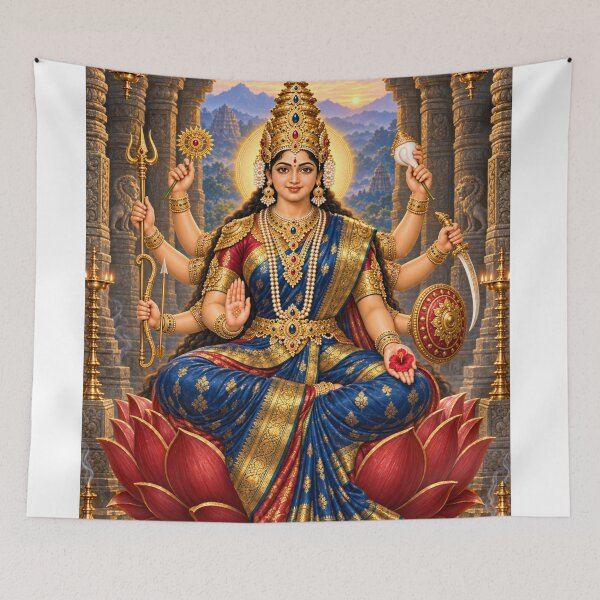 Item preview, Dhairya Lakshmi – Goddess of Courage and Strength | Ashta Lakshmi Art designed and sold by Homyar.